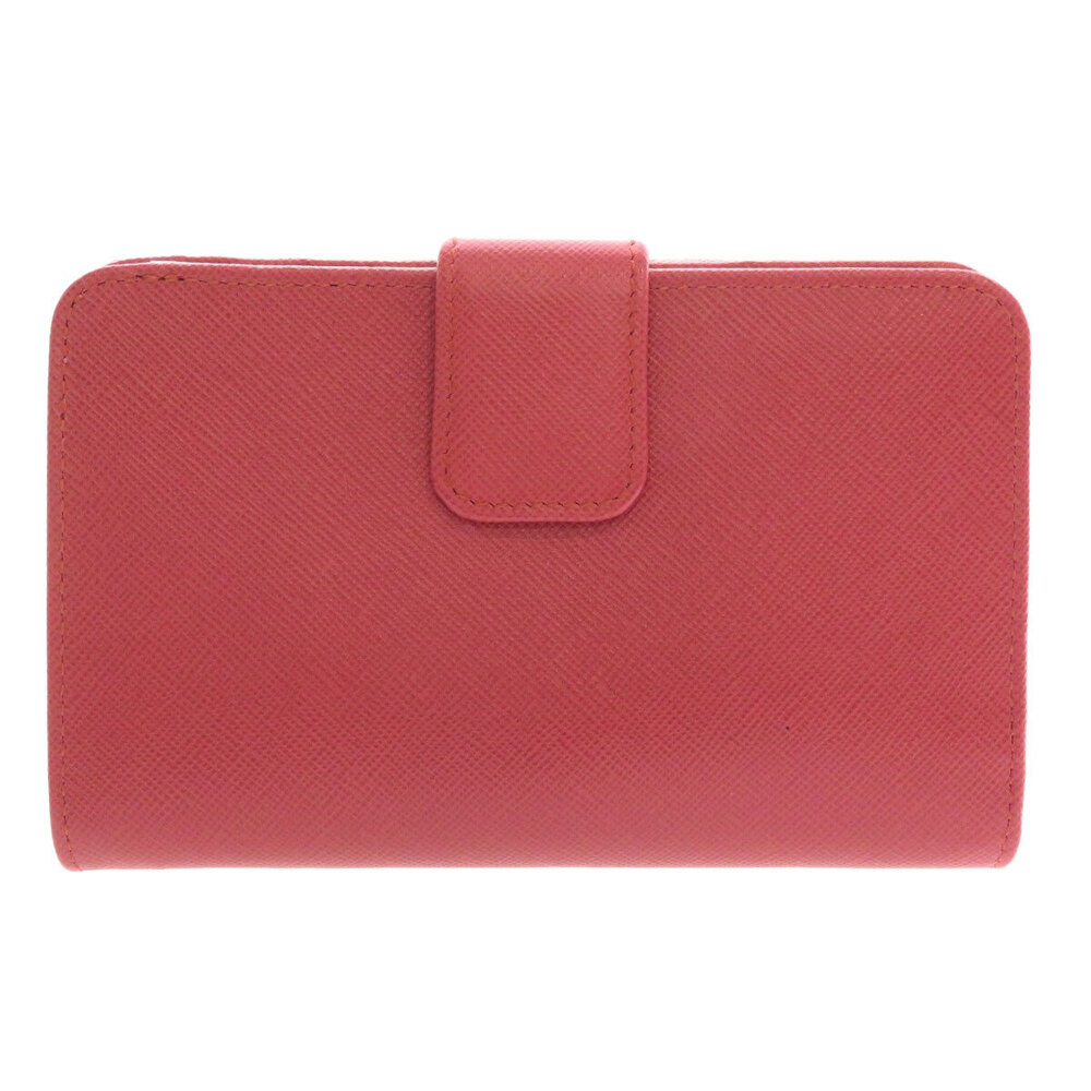 Prada Wallet Motif Bi Leather fold Black